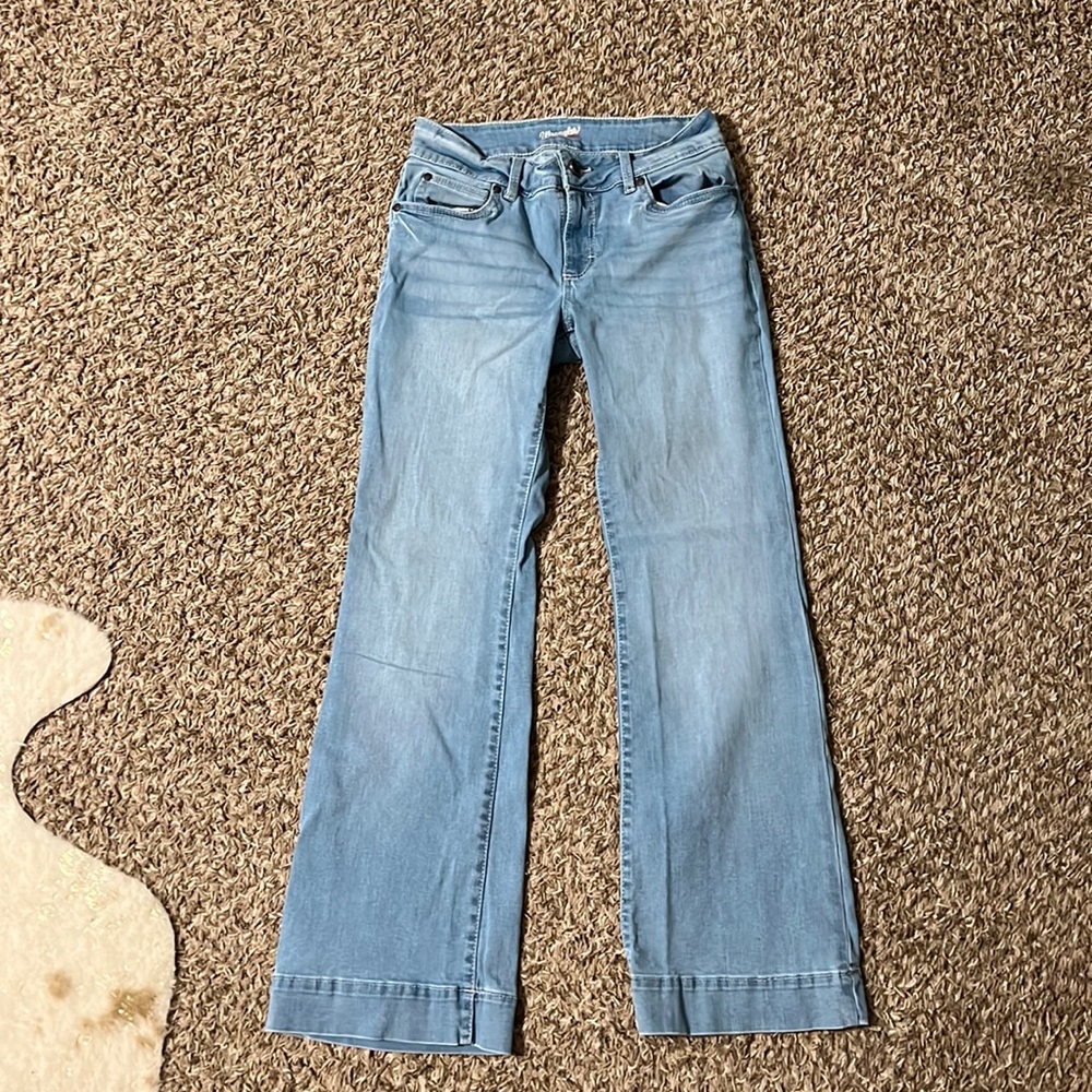 Light wash Wrangler trousers
